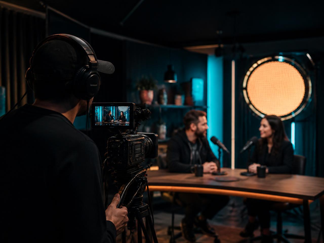 Estúdio de gravação do videocast Amanhã é Business